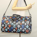 LOUIS VUITTON Monogram Eclipse Keepall Bandouliere 50 Bag M21384 Auth BD1566SM-31