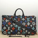 LOUIS VUITTON Monogram Eclipse Keepall Bandouliere 50 Tasche M21384 Auth BD1566SM-12