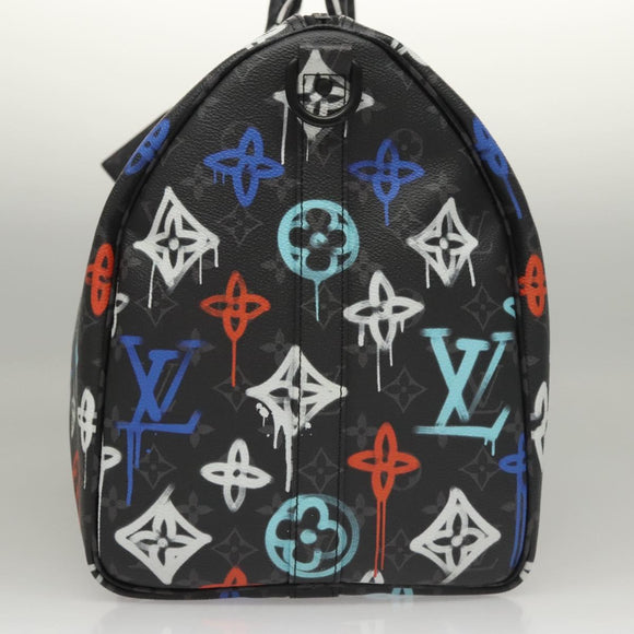 LOUIS VUITTON Monogram Eclipse Keepall Bandouliere 50 Bag M21384 Auth BD1566SM