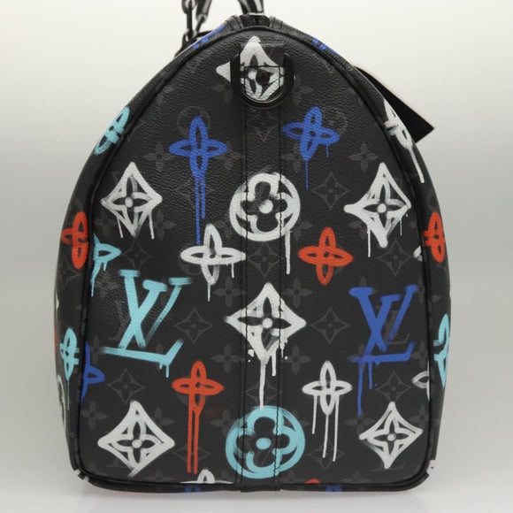 LOUIS VUITTON Monogram Eclipse Keepall Bandouliere 50 Tasche M21384 Auth BD1566SM