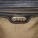 FENDI Zucca Canvas Hand Bag Brown Black gold Auth BD1571V-18