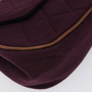 CHANEL Matelasse Hand Bag Cotton Purple CC Auth BD1572-14