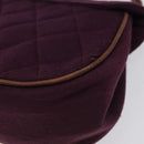CHANEL Matelasse Hand Bag Cotton Purple CC Auth BD1572-15
