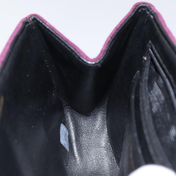 CHANEL Matelasse Hand Bag Cotton Purple CC Auth BD1572