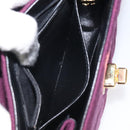 CHANEL Matelasse Hand Bag Cotton Purple CC Auth BD1572-22