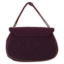 CHANEL Matelasse Hand Bag Cotton Purple CC Auth BD1572-2
