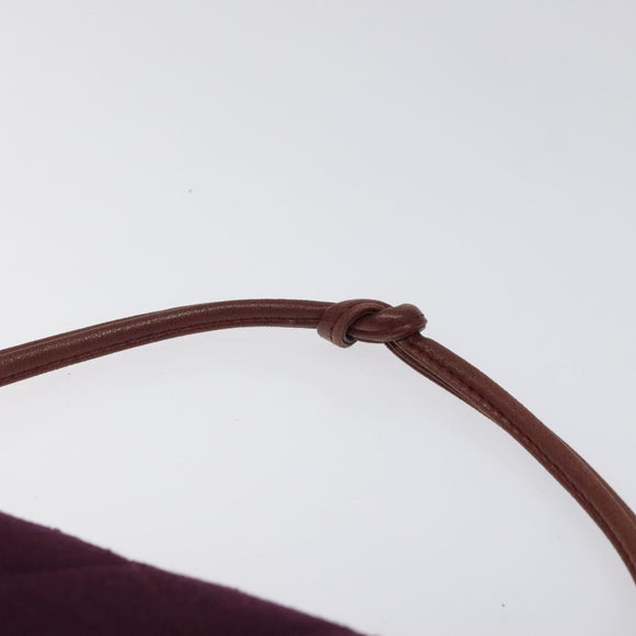 CHANEL Matelasse Hand Bag Cotton Purple CC Auth BD1572