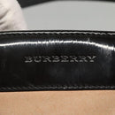 BURBERRY Nova Check Hand Bag Wool Brown Gold black Auth BD1582-10