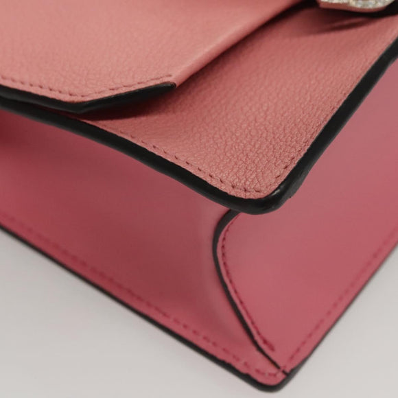 Miu Miu Shoulder Bag Leather Pink Gold Auth BD1584AM