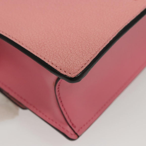 Miu Miu Shoulder Bag Leather Pink Gold Auth BD1584SAM