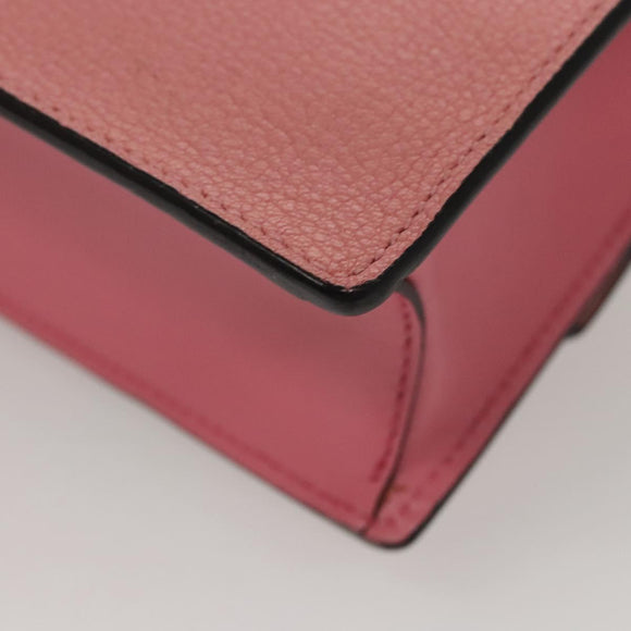 Miu Miu Shoulder Bag Leather Pink Gold Auth BD1584AM