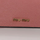 Miu Miu Shoulder Bag Leather Pink Gold Auth BD1584AM-18