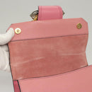 Miu Miu Shoulder Bag Leather Pink Gold Auth BD1584SAM-9