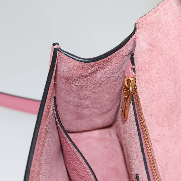 Miu Miu Umhängetasche Leder Pink Gold Auth BD1584SAM
