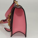 Miu Miu Shoulder Bag Leather Pink Gold Auth BD1584SAM-3