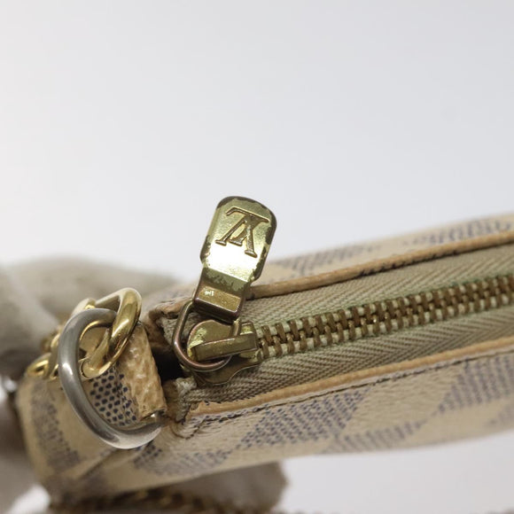 LOUIS VUITTON Damier Azur Mini Pochette Accessoires Pouch N63005 Auth BD1591