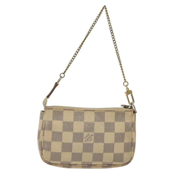 LOUIS VUITTON Damier Azur Mini Pochette Accessoires Pouch N63005 Auth BD1591