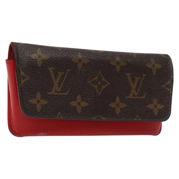 LOUIS VUITTON Monogram Etui Lunette Woody Glasses Case GI0372 LV Auth BD1596