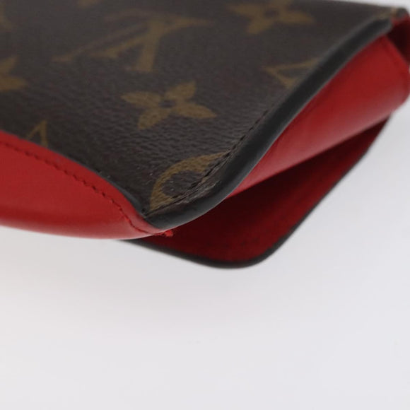 LOUIS VUITTON Monogram Etui Lunette Woody Glasses Case GI0372 LV Auth BD1596