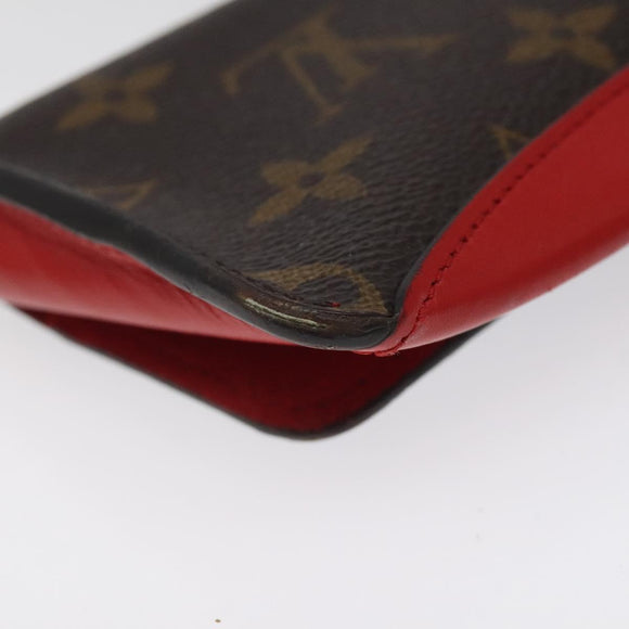 LOUIS VUITTON Monogram Etui Lunette Woody Glasses Case GI0372 LV Auth BD1596