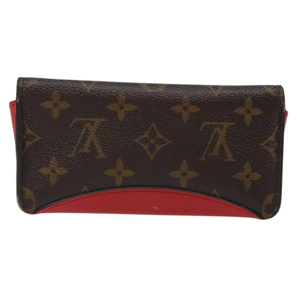 LOUIS VUITTON Monogram Etui Lunette Woody Glasses Case GI0372 LV Auth BD1596