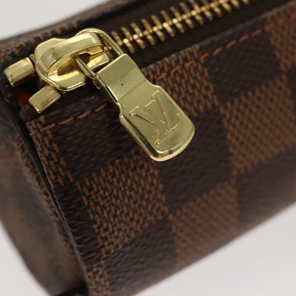 LOUIS VUITTON Damier Ebene GOLF CUP 1998 Golf Ball Case LV Auth BD1598AM