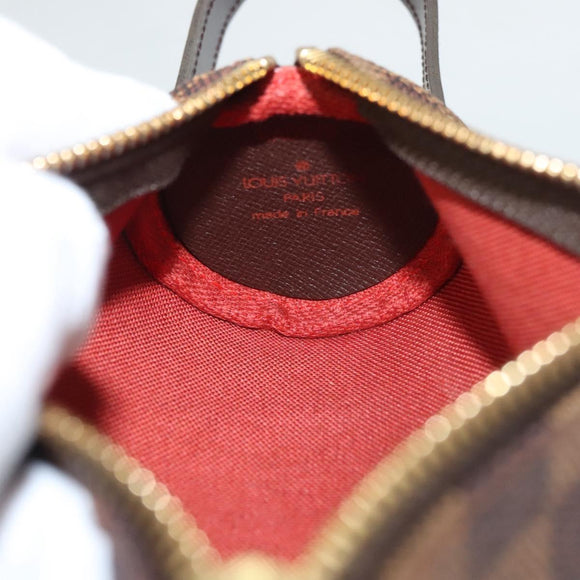 LOUIS VUITTON Damier Ebene GOLF CUP 1998 Golf Ball Case LV Auth BD1598M