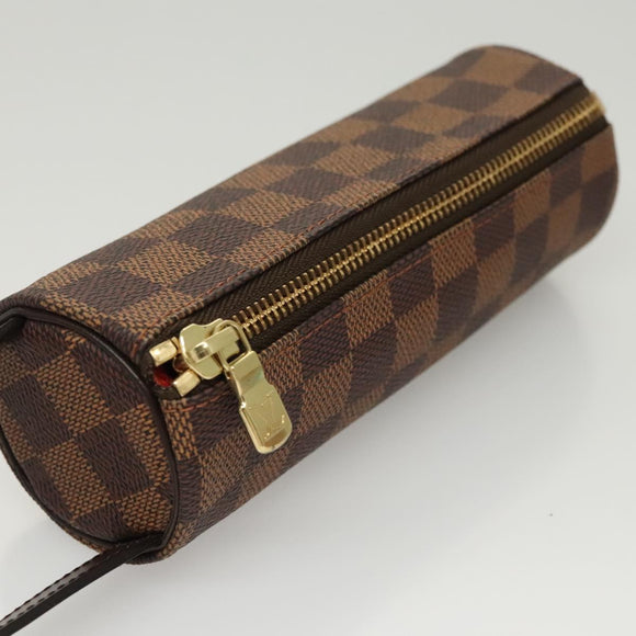 LOUIS VUITTON Damier Ebene GOLF CUP 1998 Golf Ball Case LV Auth BD1598AM