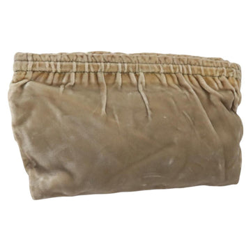 PRADA Pouch Velor Beige Auth BD1618