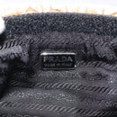 PRADA Pouch Velor Beige Auth BD1618-9