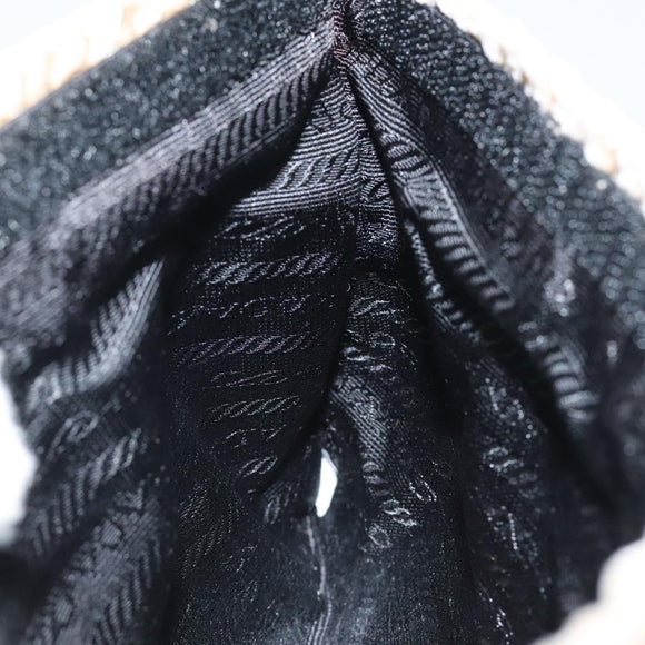 PRADA Pouch Velor Beige Auth BD1618