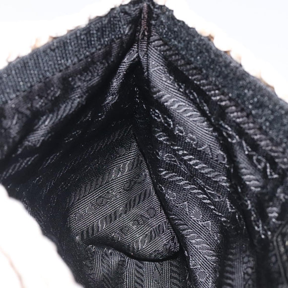 PRADA Pouch Velor Beige Auth BD1618