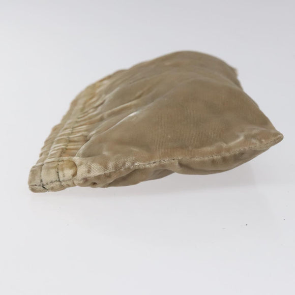 PRADA Pouch Velor Beige Auth BD1618