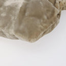 PRADA Pouch Velor Beige Auth BD1618-7