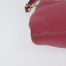 PRADA Shoulder Bag Leather Pink Gold Auth BD1620-16