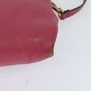 PRADA Shoulder Bag Leather Pink Gold Auth BD1620-17