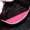 PRADA Shoulder Bag Leather Pink Gold Auth BD1620-10