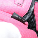 PRADA Shoulder Bag Leather Pink Gold Auth BD1620-23