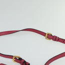 PRADA Shoulder Bag Leather Pink Gold Auth BD1620-14