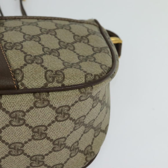 GUCCI GG Supreme Web Sherry Line Bag PVC Beige Gold 89 02 032 Auth BD1621