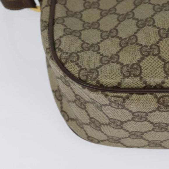 GUCCI GG Supreme Web Sherry Line Bag PVC Beige Gold 89 02 032 Auth BD1621