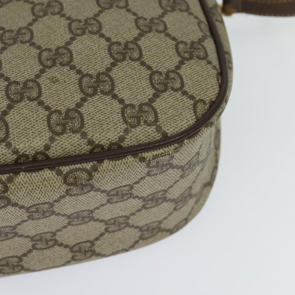 GUCCI GG Supreme Web Sherry Line Bag PVC Beige Gold 89 02 032 Auth BD1621