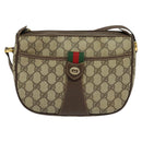 GUCCI GG Supreme Web Sherry Line Bag PVC Beige Gold 89 02 032 Auth BD1621-13