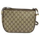 GUCCI GG Supreme Web Sherry Line Bag PVC Beige Gold 89 02 032 Auth BD1621-2