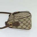 GUCCI GG Supreme Web Sherry Line Bag PVC Beige Gold 89 02 032 Auth BD1621-3