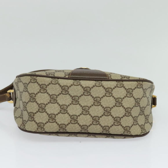 GUCCI GG Supreme Web Sherry Line Bag PVC Beige Gold 89 02 032 Auth BD1621