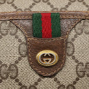 GUCCI GG Supreme Web Sherry Line Bag PVC Beige Gold 116 02 089 Auth BD1622-17