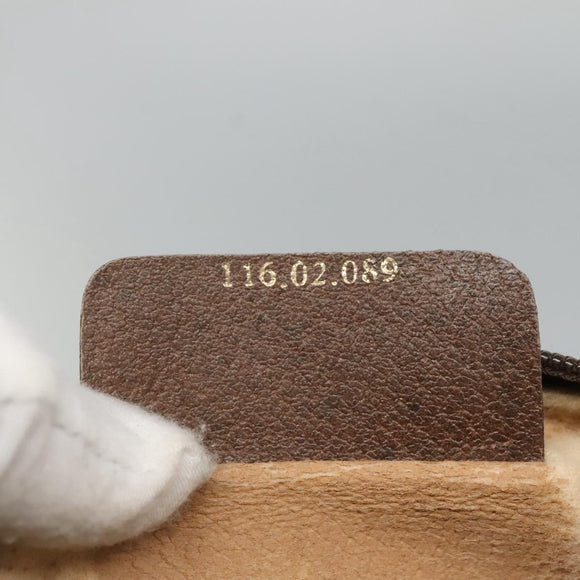 GUCCI GG Supreme Web Sherry Line Bag PVC Beige Gold 116 02 089 Auth BD1622