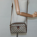 GUCCI GG Supreme Web Sherry Line Bag PVC Beige Gold 116 02 089 Auth BD1622-22
