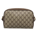 GUCCI GG Supreme Web Sherry Line Bag PVC Beige Gold 116 02 089 Auth BD1622-2